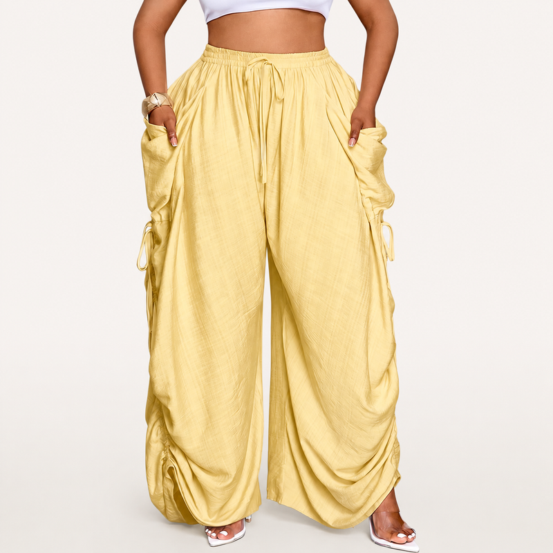 Plus Size Women's Casual Loose-Fit Wide Leg Pants