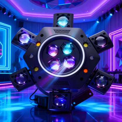 6-in-1 LED RGBW 6-Arm DJ Light for Parties
