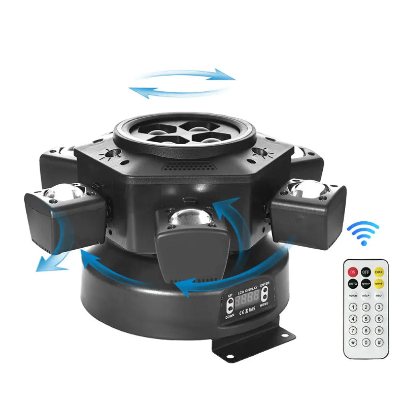 6-in-1 LED RGBW 6-Arm DJ Light for Parties