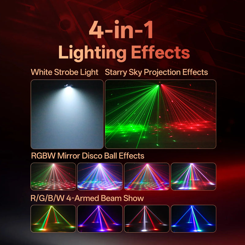 4-Arm Moving Head Light 70W RGBW