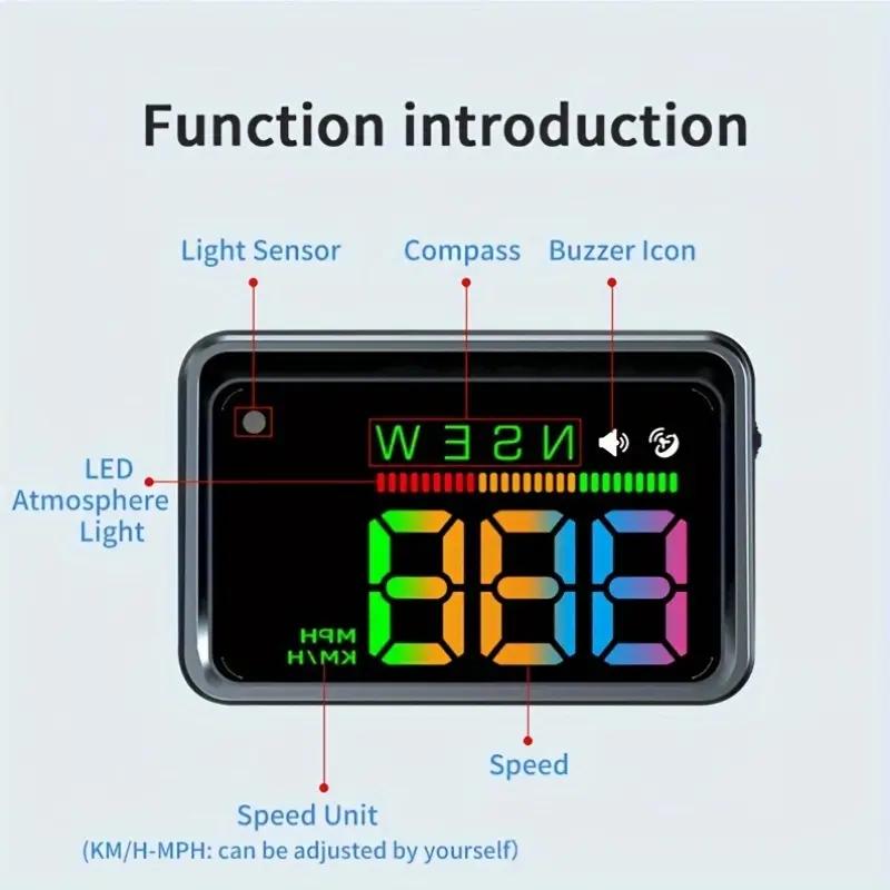 K1 Head up Display Car GPS Digital Speedometer