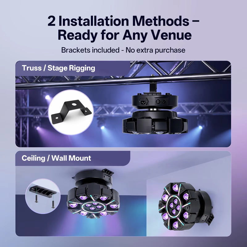 120W RGBW Moving Head Light Strobe