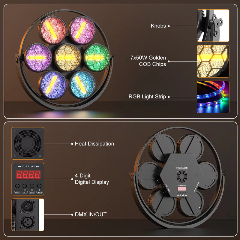 350W 7-LED COB Linear Vintage Light