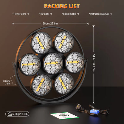 350W 7-LED COB Linear Vintage Light
