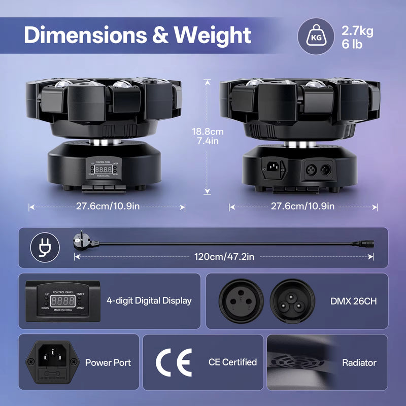120W RGBW Moving Head Light Strobe