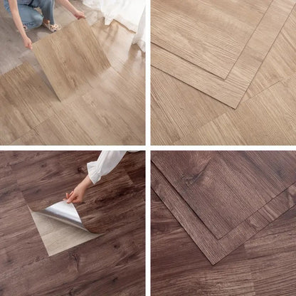 Self-Adhesive Wood Grain Floor Tiles