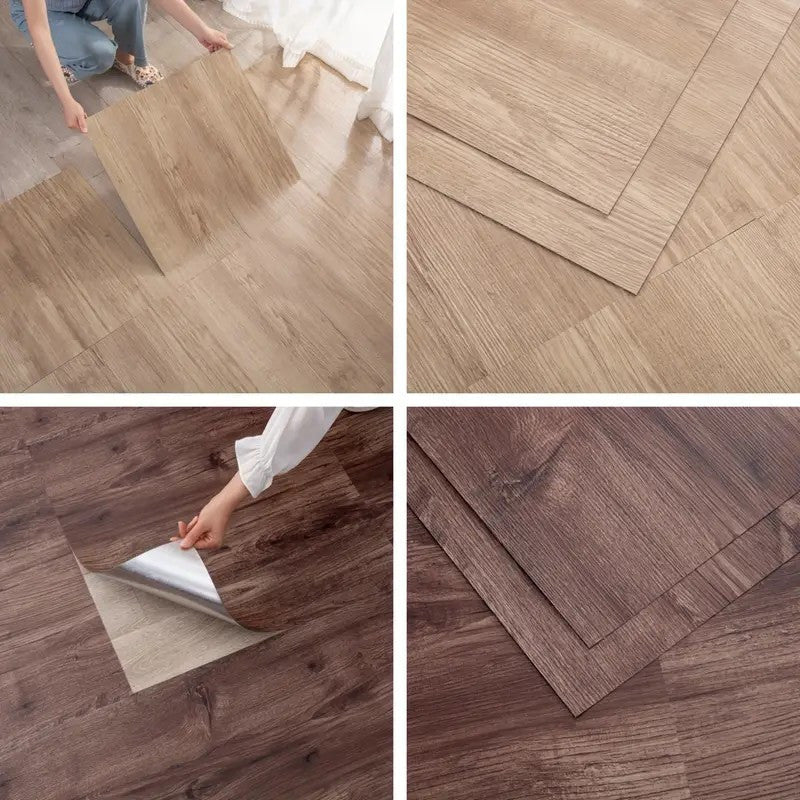 Self-Adhesive Wood Grain Floor Tiles