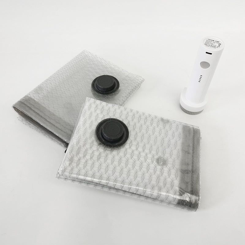 Cordless Travel Vacuum Bag Set — Rechargeable Pump