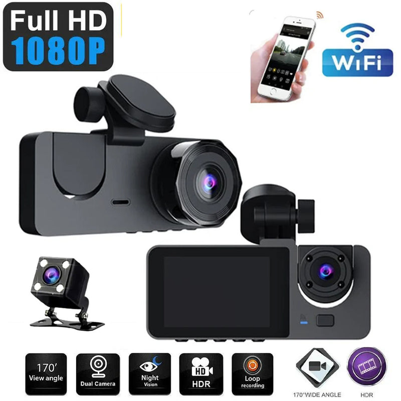 4K+1080P 3 Channel Dash Cam