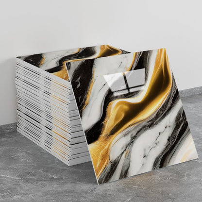 Self-Adhesive Faux Marble Tile Wall Sticker