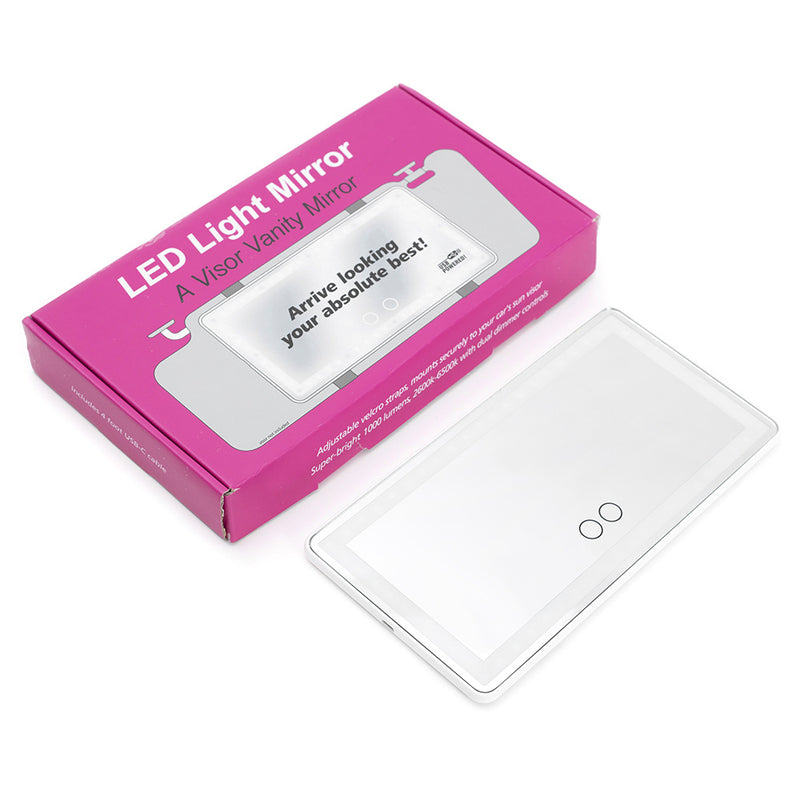 Car Sun Visor Vanity Mirror with 3 LED Lights