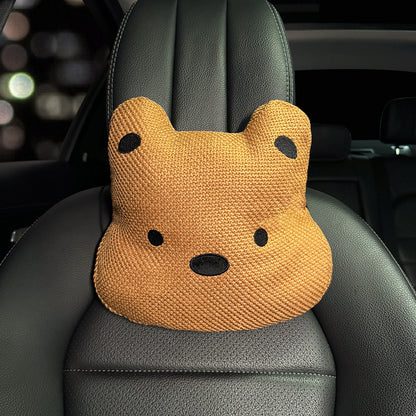All-Season Linen Puppy Car Seat Cushion Set