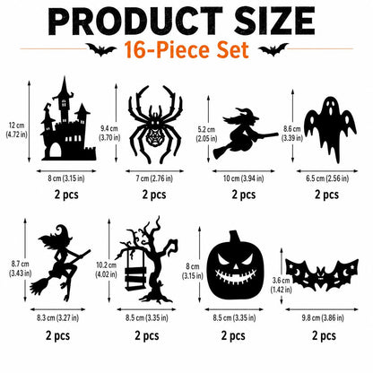 Halloween LED Silhouette Wall Light Stickers