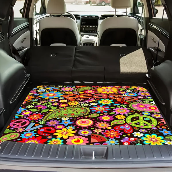 Universal Car Trunk Mat 75x100cm Multicolor Floral