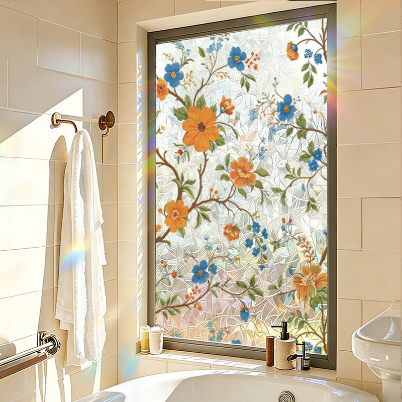 Botanical Static Cling Window Film for Glass