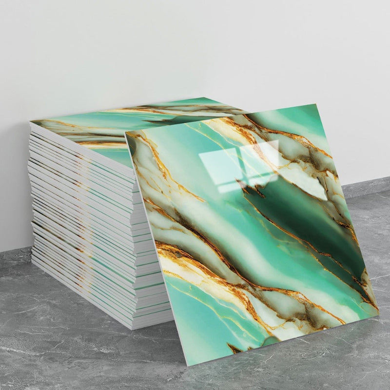 Self-Adhesive Faux Marble Tile Wall Sticker