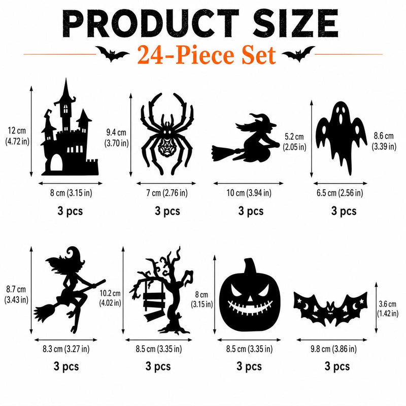 Halloween LED Silhouette Wall Light Stickers