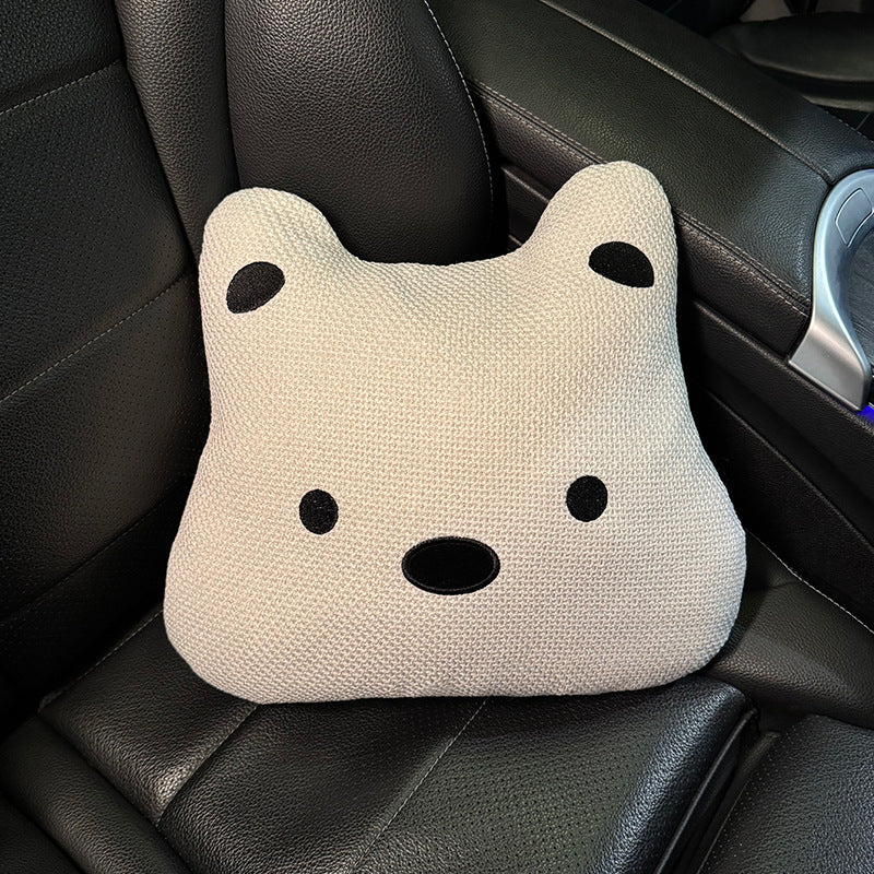 All-Season Linen Puppy Car Seat Cushion Set