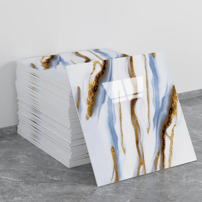 Self-Adhesive Faux Marble Tile Wall Sticker - 30cm x 30cm