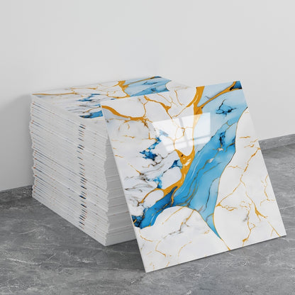 Self-Adhesive Faux Marble Tile Wall Sticker