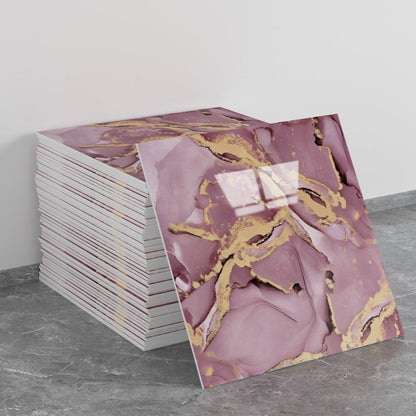 Self-Adhesive Faux Marble Tile Wall Sticker - 30cm x 30cm