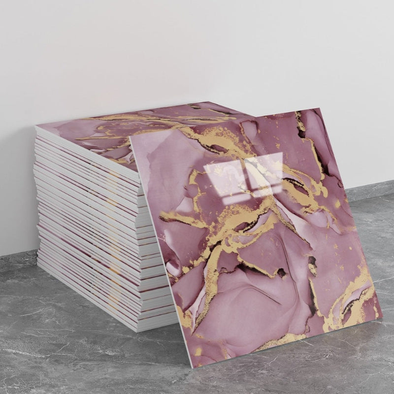 Self-Adhesive Faux Marble Tile Wall Sticker - 30cm x 30cm
