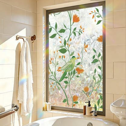 Botanical Static Cling Window Film for Glass