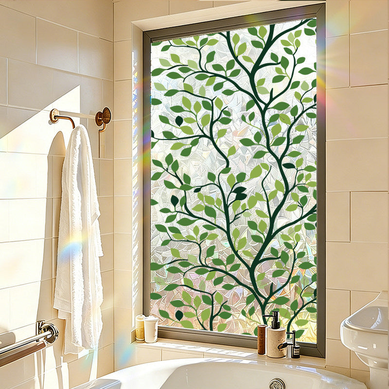 Botanical Static Cling Window Film for Glass