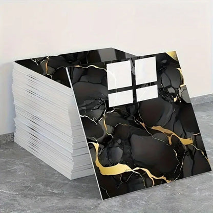 Self-Adhesive Faux Marble Tile Wall Sticker