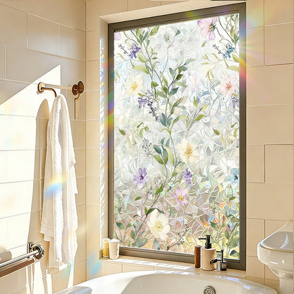 Botanical Static Cling Window Film for Glass