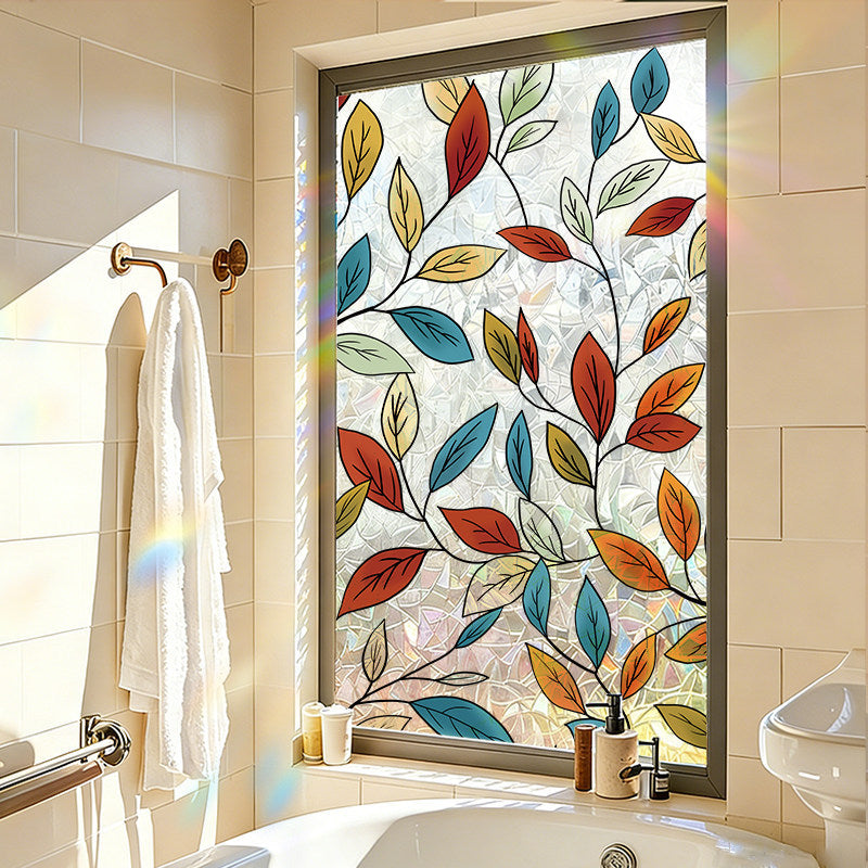 Botanical Static Cling Window Film for Glass