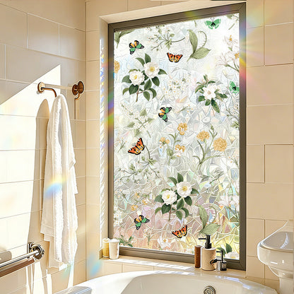 Botanical Static Cling Window Film for Glass
