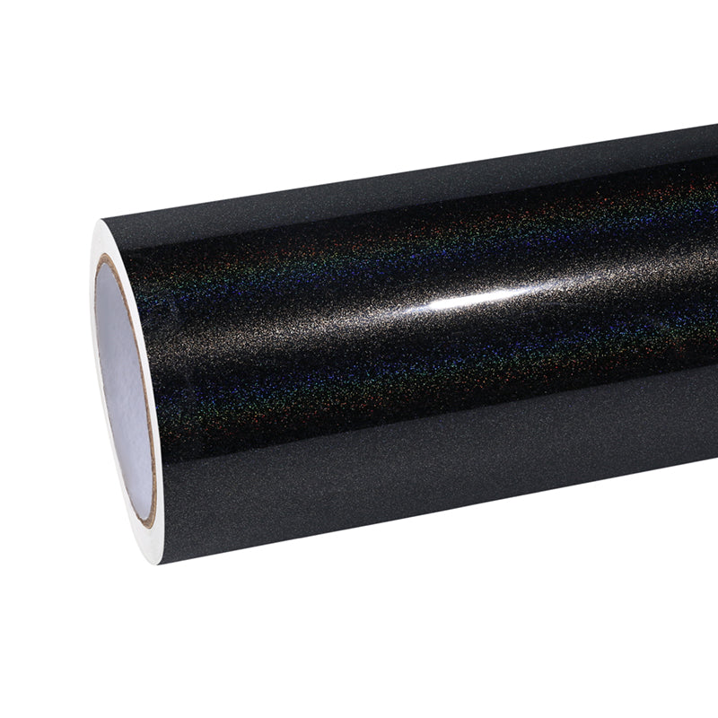 Quality Glossy Laser Black Car Vinyl Wrap  For Sale |