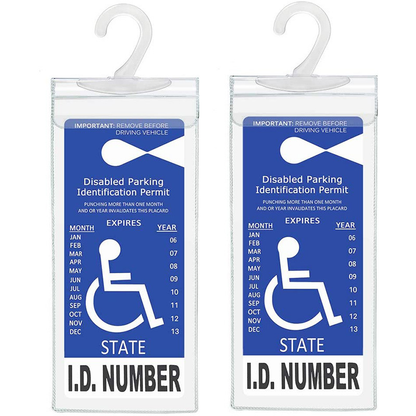 Handicap Parking Placard Holder（ 2 Pcak ）Universal Size