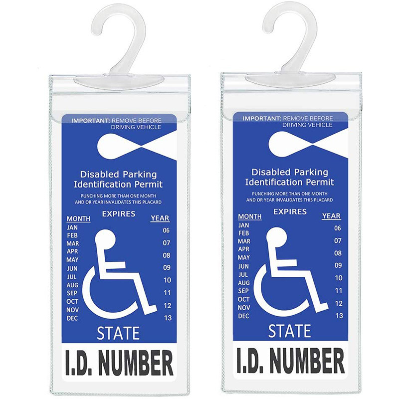 Handicap Parking Placard Holder（ 2 Pcak ）Universal Size