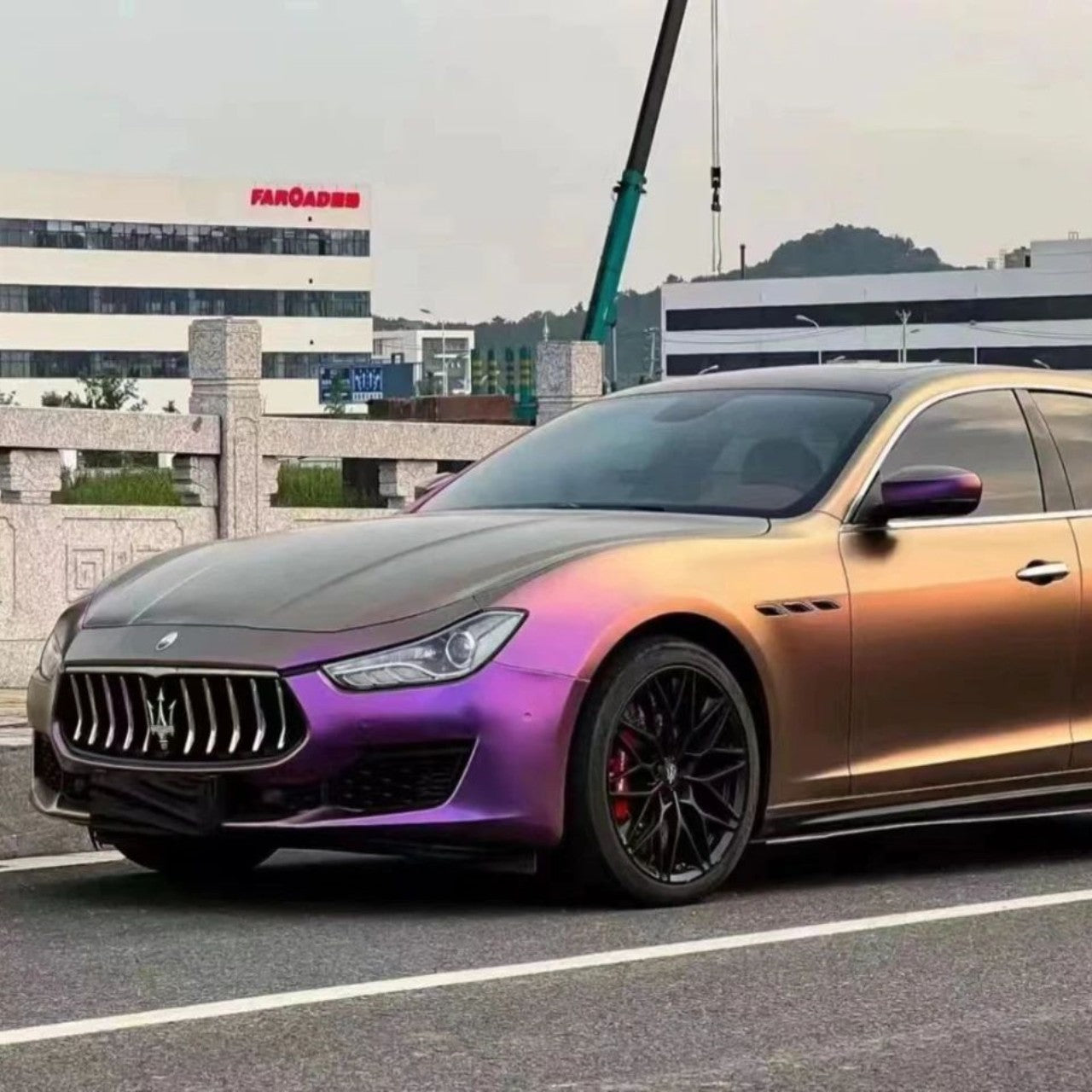 Quality Matte Diamond Red Copper Car Vinyl Wrap  For Sale |