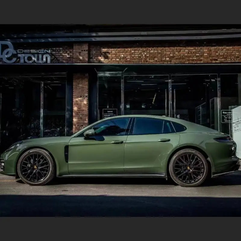Quality Gloss Olive Light Green Car Vinyl Wrap  For Sale |