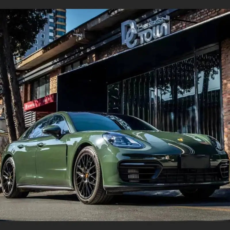 Quality Gloss Olive Light Green Car Vinyl Wrap  For Sale |
