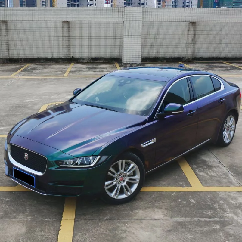 Quality Gloss Diamond Purple Green Car Vinyl Wrap  For Sale |