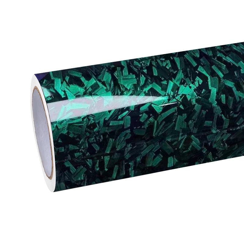 Quality Super Gloss Black Green Carbon Car Vinyl Wrap  For Sale |