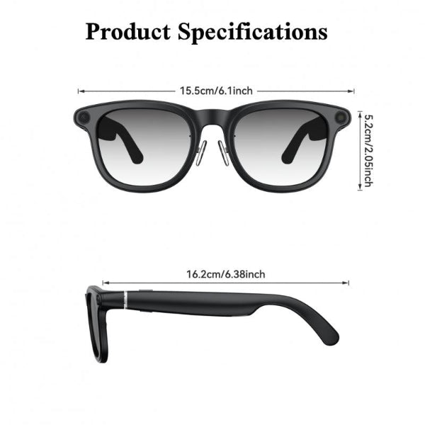 Smart AI Camera Glasses 8MP