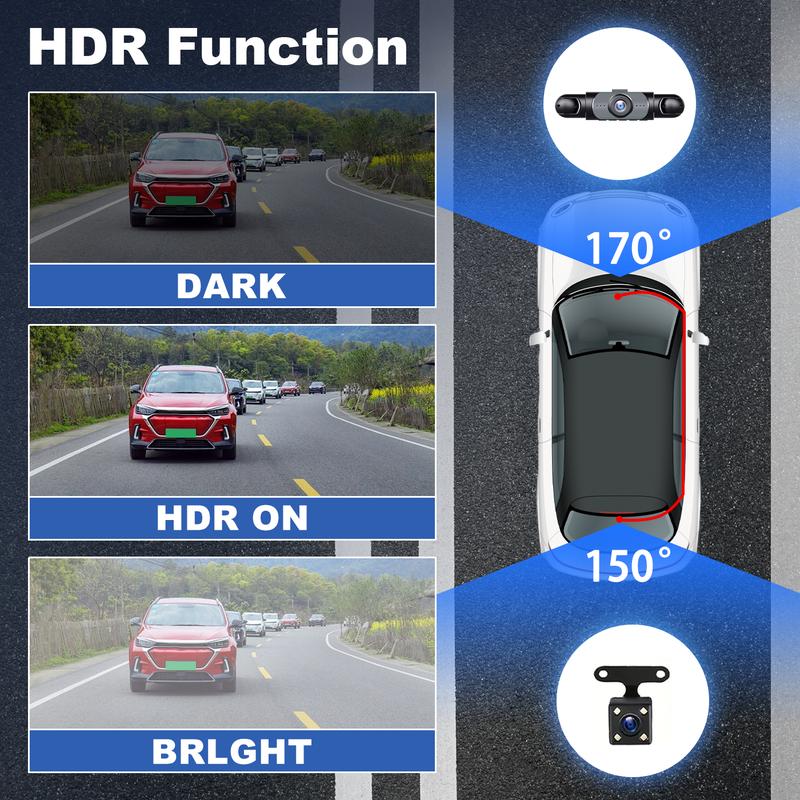 4 Channel Dash Cam, Front Rear Left and Right