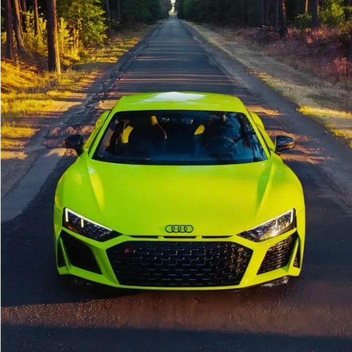 Quality Gloss Fluorescent Green Car Vinyl Wrap  For Sale |
