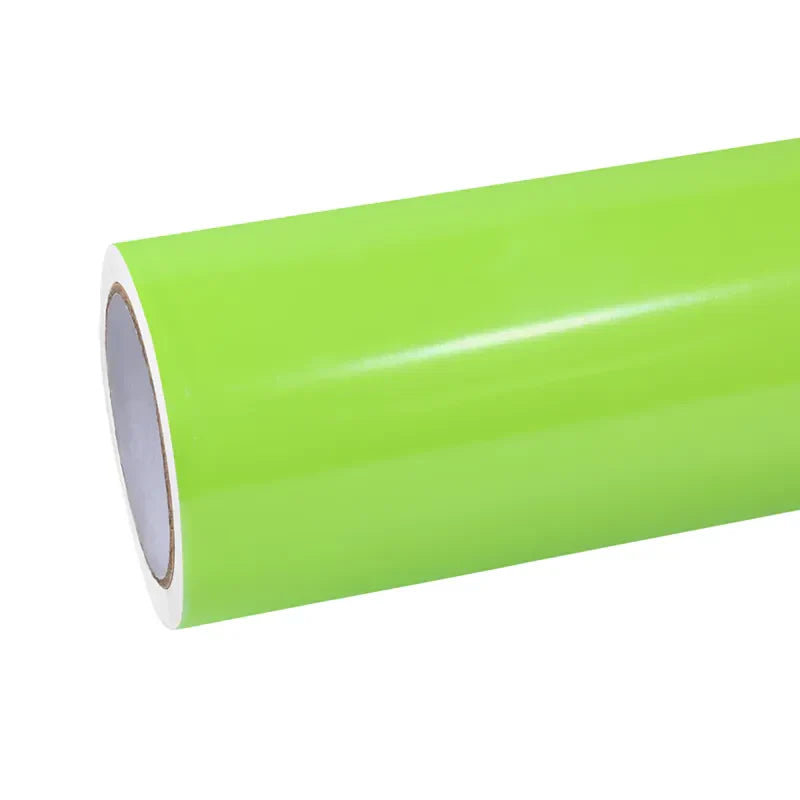 Quality Gloss Fluorescent Green Car Vinyl Wrap  For Sale |