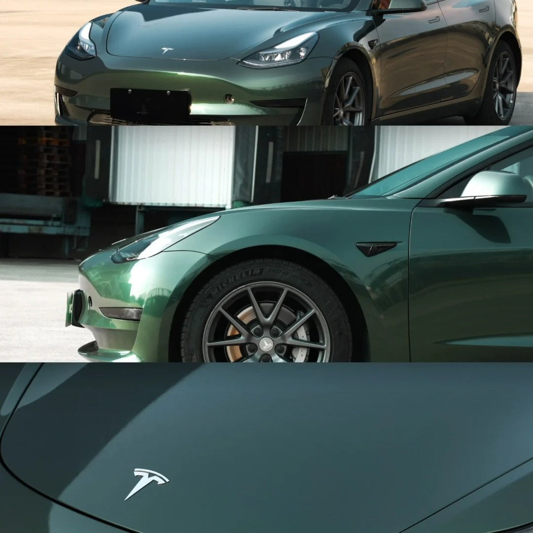 Gloss Metallic Gotland Green Car Vinyl Wrap