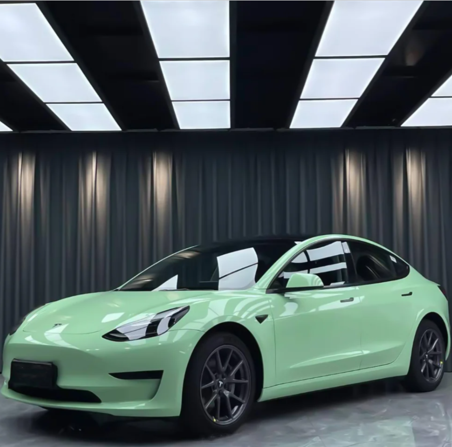 Quality Gloss Moss Green Car Vinyl Wrap  For Sale |