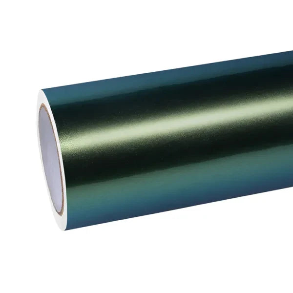 Glossy Chameleon Jungle Green Car Vinyl Wrap