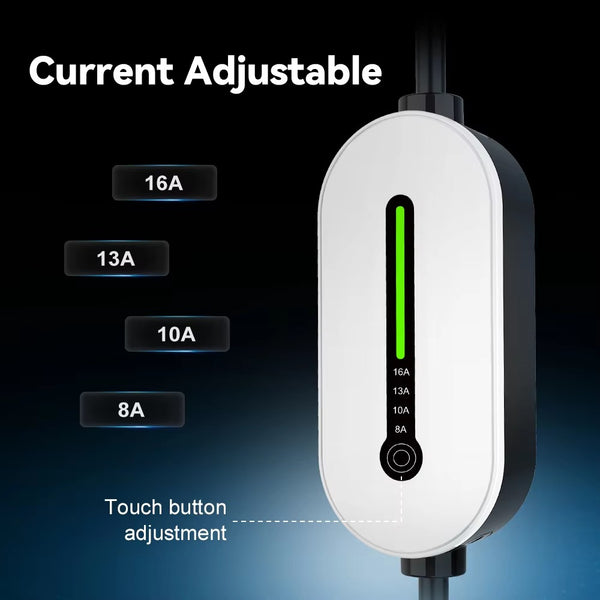 EV Portable Charger Type2 /GBT Plug Connector 16A 1Phase 3.5KW Type1 3.5m Wallbox Charging Station for Electric Vehicle