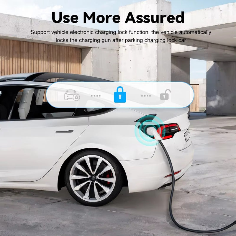 EV Portable Charger Type2 /GBT Plug Connector 16A 1Phase 3.5KW Type1 3.5m Wallbox Charging Station for Electric Vehicle
