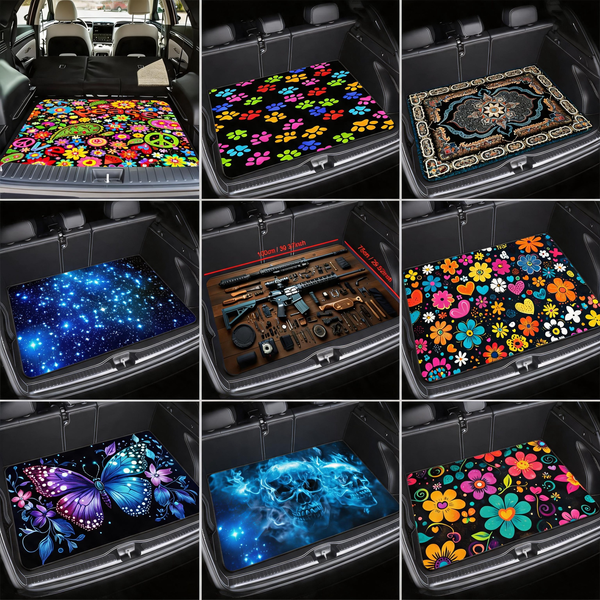 Universal Car Trunk Mat 75x100cm Multicolor Floral
